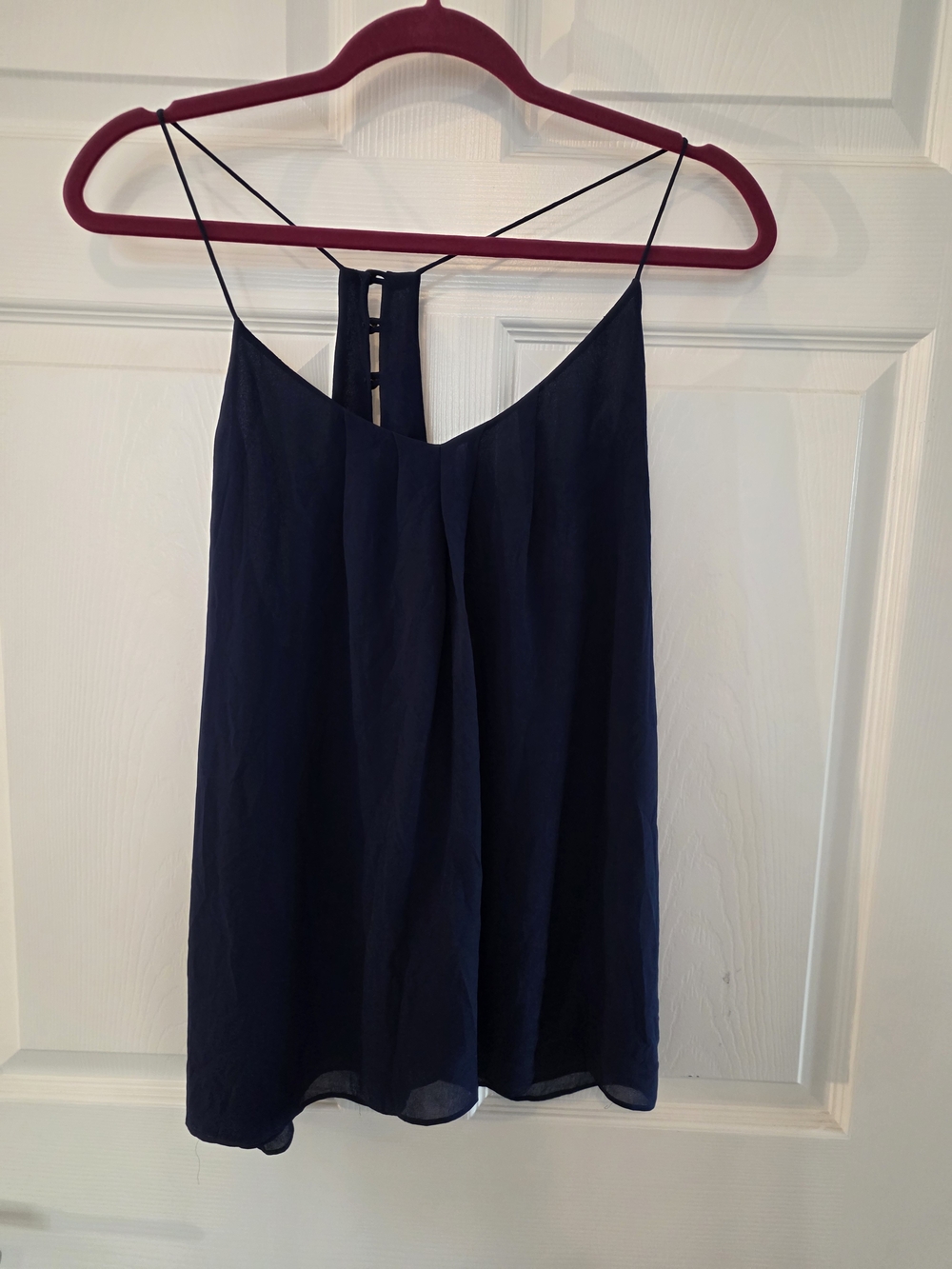 Slinky Norah Spaghetti Strap Tank With Gold Buttons Down The Back